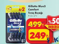GİLLETTE BLUE3 COMFORT TIRAŞ BIÇAĞI 8'Lİ fiyat ve kampanya bilgisi